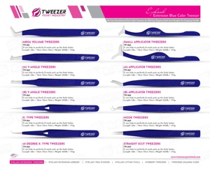 Pince à épiler d'extension de cils en acier inoxydable de haute qualité ensemble pointe pointue marque privée en gros pour l'utilisation de la beauté - Product Image 6