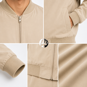 Chaqueta bomber ligera para hombre con textura suave, ajuste cómodo y apariencia moderna para viajes al aire libre y uso diario informal. - Product Image 5