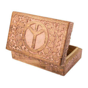 Boîte en bois sculptée à la main, design personnalisé, pour bijoux, colliers et bracelets, au meilleur prix. Boîte cadeau en bois. - Product Image 3