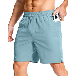 Pantalones Cortos Deportivos Ligeros de Mezcla de Poliéster Suave al Tacto, Corte Holgado con Paneles Laterales Ventilados y Refuerzo en la Entrepierna - Product Image 1