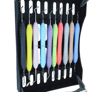 Kit de 10 Instrumentos Dentales Profesionales para Rellenos de Composite con Bandeja de Almacenamiento, Acero Inoxidable, Manual, Reutilizable - Product Image 6