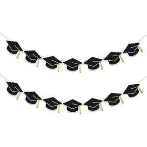 Decorazioni per la Laurea 2025: Striscione Pre-Decorato con Cappelli di Laurea per Feste di Diploma - Product Image 2