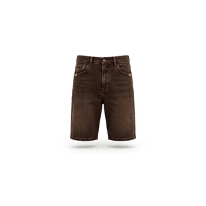 Shorts Bermuda en toile pour homme, taille haute, fermeture boutonnée, couleur unie, décontracté, respirant, coupe confortable - Product Image 1