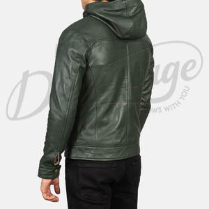 Chaqueta de Aviador de Cuero Marrón Desgastado Personalizada para Hombre, Chaqueta Bomber A-2 con Puños Acanalados, Chaqueta de Cuero Genuino - Product Image 2