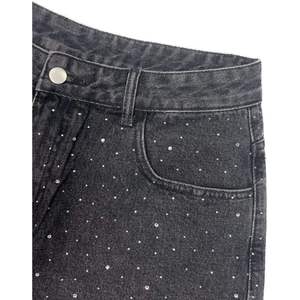 Shorts en jean tissé 100 % coton coupe droite taille mi-haute de qualité supérieure, personnalisés, pour hommes, style streetwear, les plus vendus (OEM) - Product Image 3