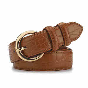 Ceinture en cuir de vachette de luxe pour homme avec boucle en acier à motif peau d'alligator, taille personnalisée, couleur et logo sur mesure - Product Image 3