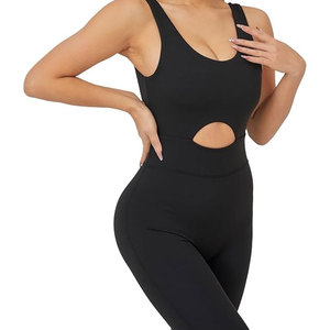 Lightweight High Quality Breathable Sleeveless Slim Fit Top Trendy Reasonable Price Fitness Wear Custom Logo Print <b>Jumpsuit</b> - Product Image 3