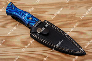 Couteau de chasse et de camping professionnel en acier Damas forgé à la main, lame martelée, manche en bois Pakka, support OEM/OBM – Meilleure vente - Product Image 6