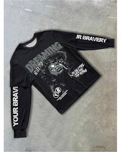 T-shirt en coton tricoté 100 % vierge de 300 grammes, imprimé sur mesure, de qualité supérieure, coupe ample à épaules tombantes, manches courtes, respirant, col rond - Product Image 4