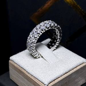 Haute qualité luxe 925 en argent Sterling Hip Hop Designer bague à la mode déclaration pièce IGI certificat classique pour les fêtes de mariage - Product Image 5