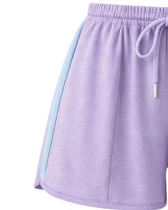 Lavender Women Camisole And Shorts <b>Set</b> Summer Two Piece Outfit Cotton Blend Crop Top Drawstring Shorts Casual Lounge Wear <b>Set</b> - Product Image 6