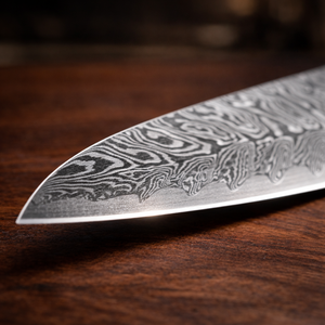 Cuchillo de Chef, Cuchillo de Carnicero de Acero de Damasco de 8 Pulgadas, Afilado, de Alta Dureza, Cuchillos de Cocina para el Hogar, Herramientas de Cocina, Mango de Ébano Negro - Product Image 4