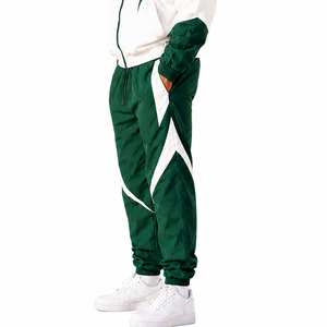 Ensemble survêtement coupe-vent léger pour homme : sweats à capuche zippés personnalisés et pantalons de survêtement en nylon - Product Image 4