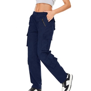 กางเกงคาร์โก้ผู้หญิงแบบคลาสสิกพร้อมป้ายเอวปรับได้มีตัวเลือกการปักและการพิมพ์แบบกำหนดเอง - Product Image 2