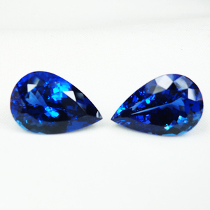 Par de Tanzanitas Facetadas en Forma de Pera, Calidad 3A, Calidad Premium, Aprox. Piedras Preciosas Azules de 14 Quilates para la Elaboración de Joyería Fina por PDM Gems - Product Image 1