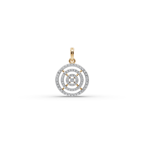 Pendentif en diamant de culture avec motif de cercles concentriques, breloques en diamant de qualité supérieure - Product Image 2