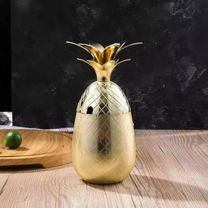 Centre de table en laiton artisanal de qualité supérieure en forme d'ananas pour la décoration festive, les cadeaux et l'affichage intérieur - Product Image 5