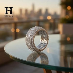 Luxury Scattered Baguette Emerald Cut Diamond Band <b>Ring</b> 14K White Gold Pave Mosaic Eternity <b>Rings</b> <b>Men</b> Women Jewelry - Product Image 2