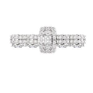 Colgante de cruz con diamantes cultivados en laboratorio de 0.25 quilates cada uno, forma redonda, completamente cubierto de diamantes cultivados en laboratorio, plata de ley 925 - Product Image 3
