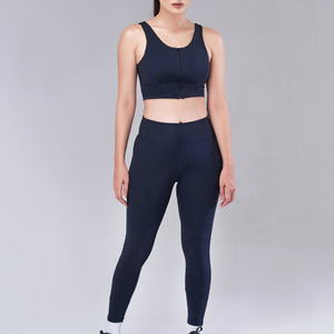 Women's High Quality Plaid Front Custom Logo Gym Fitness Wear 2-Piece Yoga Set Elastic Waist Quick Dry Eco-Friendly Breathable - Product Image 5