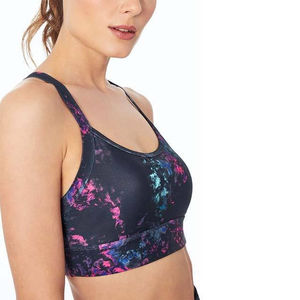 Soutien-gorge de sport personnalisé imprimé par sublimation, entièrement soutien-gorge, pour le fitness et le yoga, en polyester et élasthanne, pour femmes, prix de gros - Product Image 4