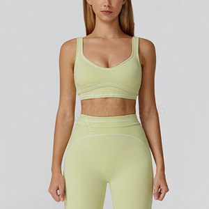 Casual Women Solid Front Yoga Sets Comfortable Stretch Clothing Matching <b>Top</b> <b>and</b> <b>Leggings</b> for Daily Wear Yoga Practice Fitness - Product Image 4
