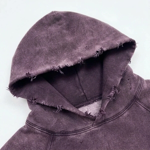 Sweat à capuche unisexe surdimensionné en coton 100% vieilli, écologique, 450g, avec logo personnalisé, style streetwear vintage, vente en gros - Product Image 5