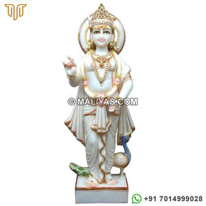 Kartikeya Moorti de Mármol |   Estatua de Mármol Premium del Dios Kartikeya para el Hogar y el Templo – MALIYAS - Product Image 1