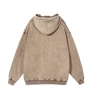 เสื้อฮู้ดโอเวอร์ไซส์แบบยูนิเซ็กซ์ สีพื้น มีกระเป๋า แขนยาว สไตล์ลำลอง ผ้าฝ้ายเฟรนช์เทอร์รี่ ซักแล้ว ใส่ได้ในฤดูใบไม้ร่วง ปี 2027 - Product Image 2