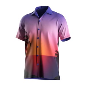 เสื้อกีฬาผู้ชายพิมพ์ลาย แห้งเร็ว ชุดชายหาดไซส์ใหญ่พิเศษ - Product Image 4