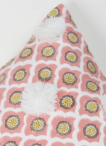 Funda de Cojín Cuadrada Moderna con Textura Hecha a Mano, Color Naranja y Blanco, para Decoración del Hogar, 100% Algodón, PINKCITY(IHC), Cierre con Cremallera - Product Image 4