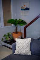 Fait à la main tricoté macramé taie d'oreiller Latex Vintage motif carré housse de coussin pour la maison salon ou canapé oreiller décoratif