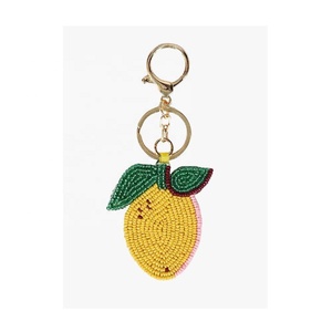 Lemon Beads Bag Charm for Girls <b>Purse</b> <b>Backpacks</b> Car Key Pendant Bag Charm Hold to Keys Birthday Small Gift Accessories for Her - Product Image 5