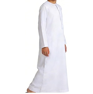 Robes Abaya noires brodées, Thobes, robes maxi traditionnelles, vêtements musulmans modestes, robes Thobes pour bébés, enfants, Moyen-Orient - Product Image 4