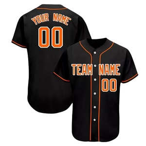 Custom Baseball Jersey Mens Sublimation Team Uniform Breathable Anti-Bacterial Short Polyester Sportswear OEM ODM Private <b>Label</b> - Product Image 3