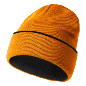Gorro Unisex Naranja, 100% Acrílico, Tejido, Color Sólido, Casual, Invernal, para Adultos, 56-58CM, Gorro de Punto, ODM, OEM - Product Image 6