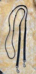RUB INTERNATIONAL Cordes de laisse en cuir avec détails en cristal, équipement équestre de qualité supérieure pour l'équitation - Product Image 3