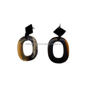 Último diseño 100% pendientes de cuerno de búfalo Natural joyería de cuerno de buena calidad para boda de mujer de Falak World Export - Product Image 5