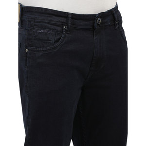 กางเกงยีนส์ทรงสลิมฟิตสำหรับผู้ชาย แต่งจีบและแผ่นผ้าแบบมีดีไซน์  พร้อมซิปและดีเทลขาดๆ  สำหรับขี่มอเตอร์ไซค์ - Product Image 3