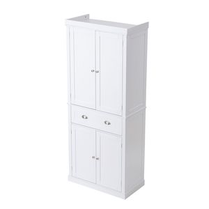 Armadio dispensa da cucina autoportante da 72 pollici con 3 ripiani regolabili e ante multiuso, credenza alta per alimenti - Product Image 3