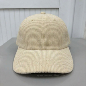 High Quality Embroidered Logo Corduroy 6 Panel Dad <b>Hat</b> Soft Form 3D Embroidery Baseball Cap Gold Copper Buckle Casual Men <b>Hat</b> - Product Image 2