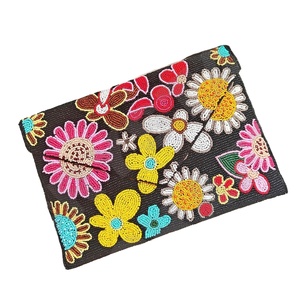 Bolso de Mano de Lujo para Mujer, Diseño CRYSTAL CRAFT, Bordado a Mano, de Algodón, con Cuentas de Vidrio, Color y Logotipo Personalizables, para Fiestas - Product Image 1