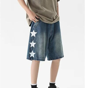 <b>Men's</b> Shorts Denim <b>Jeans</b> Pants Vintage Streetwear Baggy <b>Jeans</b> Shorts <b>For</b> <b>Men</b> Breathable Woven Mid Spring Summer Shorts - Product Image 2