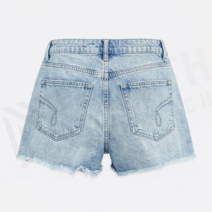 Short en jean premium pour femme, taille haute, double boutonnage, sexy, coupe ample, nouvelle collection, tendance été, vente en gros - Product Image 2