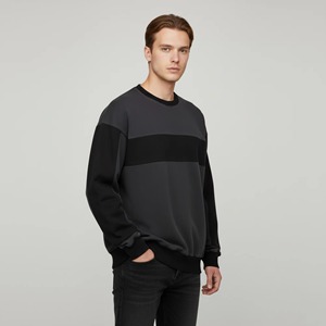 Sweat-shirts surdimensionnés pour hommes en coton 100% de haute qualité, col rond, avec logo personnalisé brodé, écologiques, vente en gros - Product Image 2
