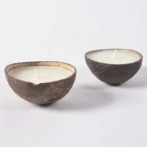 Bohemian style decorative coconut shell <b>candles</b> eco friendly natural vessel <b>candle</b> in <b>bulk</b> - Product Image 4