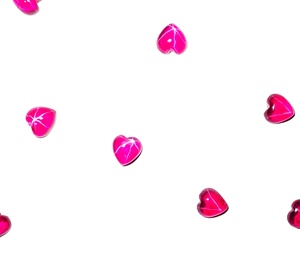 Cœur de rubis étoilé transparent 6x6 mm 1,1 carat, cabochon poli créé en laboratoire avec effet étoile à 6 branches pour la fabrication de bijoux - Product Image 6