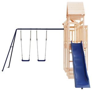 Ensemble de jeux d'extérieur en bois massif de pin avec balançoires pour des aventures en plein air - Product Image 4