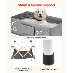 Stazione di Lavaggio e Toelettatura Pieghevole per Animali Domestici, Vasca da Bagno Portatile Salvaspazio per Cani, Ideale per Esterni - Product Image 3