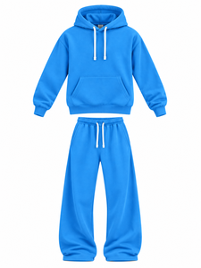 Chándal Deportivo Personalizado para Hombre, con Capucha, Color Sólido, Transpirable, Ligero, Chaqueta con Cordón Ajustable, Pantalones de Corte Regular, Secado Rápido, para Gimnasio - Product Image 1